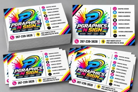 P Graphics N Sign business cards