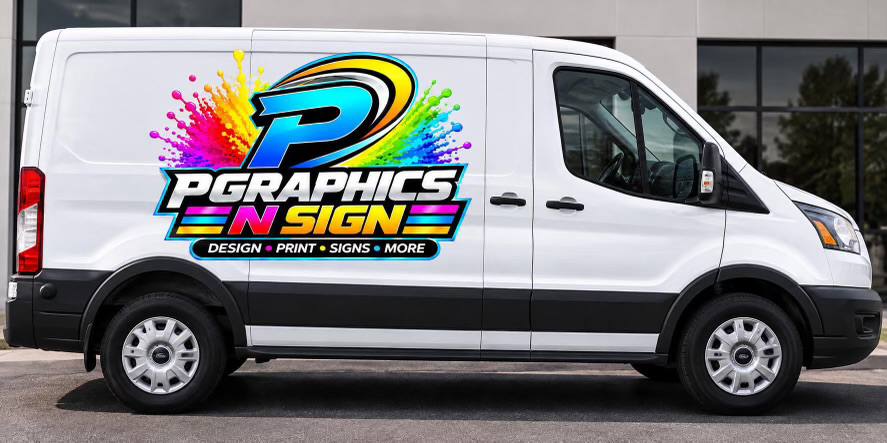 Vehicle wrap on company van